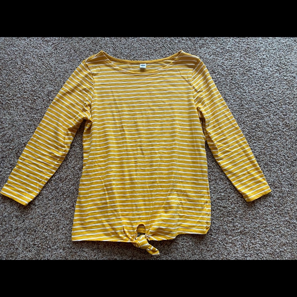 Old Navy striped knot top